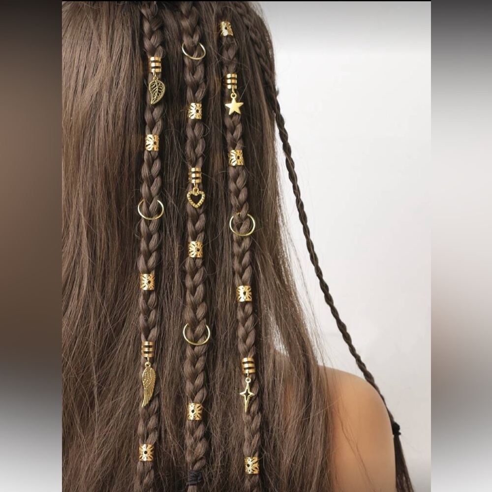 Gold Hair Accessories for Braids